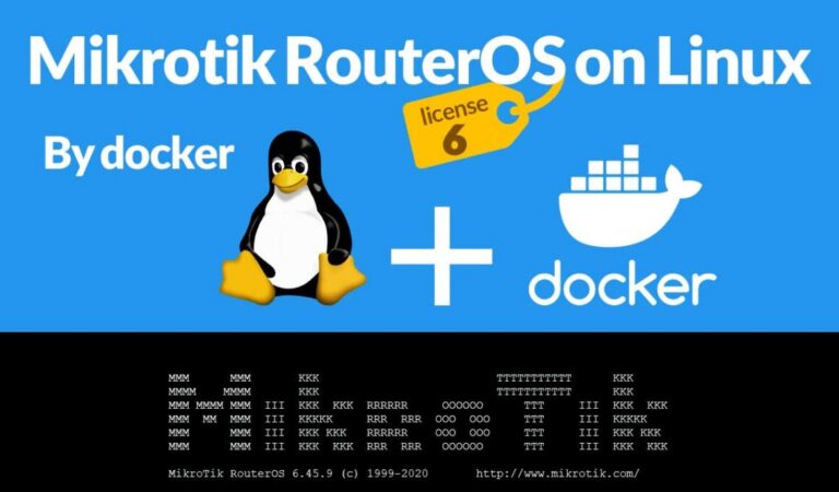 How to install MikroTik with license 6 on a virtual server using docker